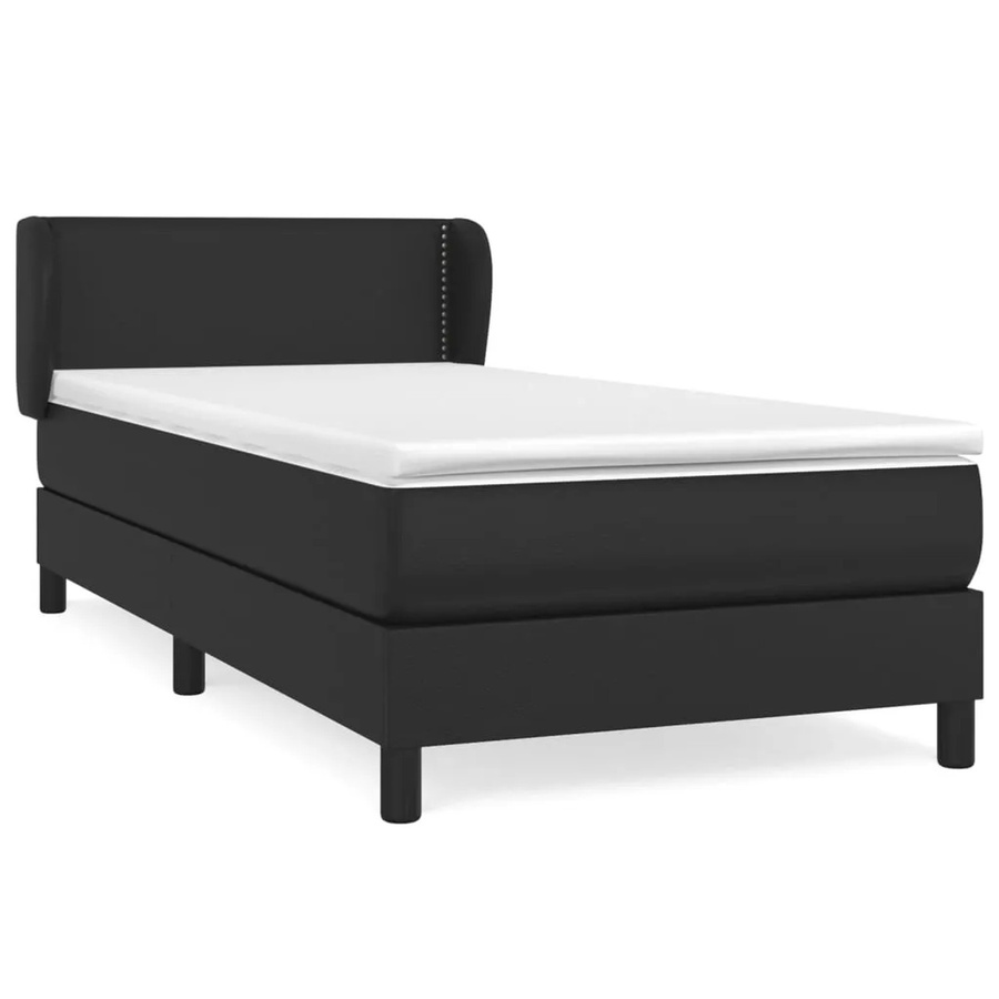 vidaXL Boxspringbett mit Matratze Schwarz B/T/H: 100 x 200 x 103 cm - Bild 2