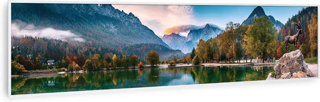 Klarstein Wonderwall Air Art Smart Infrarotheizung mit App-Steuerung und Motiv See, Weiß, B/H: 120 x 30 cm - Bild 1