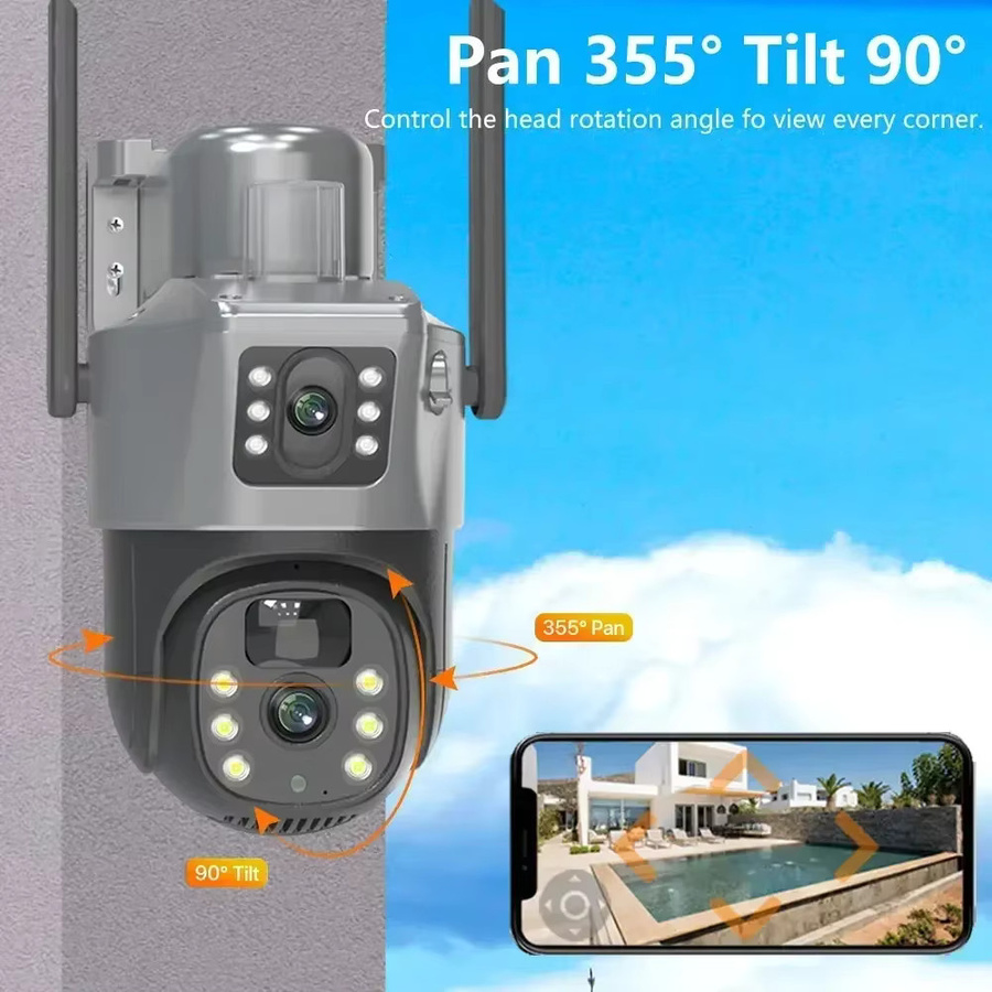 MvpSecam 4G Solar Kamera mit Doppellinse und 8MP 4K Auflösung, IP Outdoor Überwachungskamera mit PIR-Bewegungserkennung und energiesparender Batterie - Bild 6