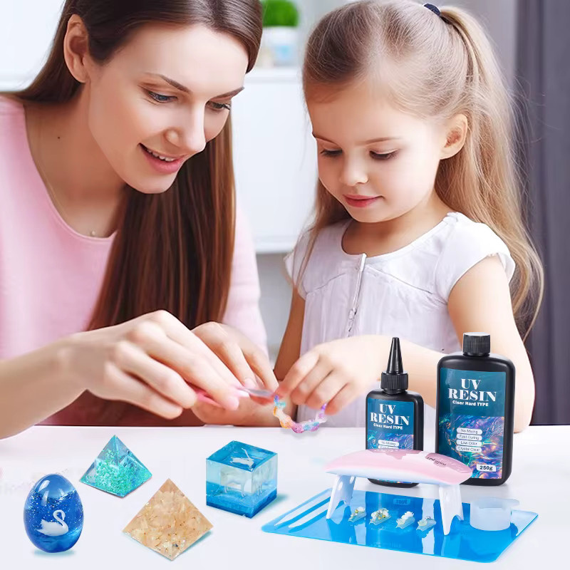 SMI Fine UV-Harz-Kleber-Set mit Mischwerkzeugen für Kunsthandwerk und Schmuckherstellung, Multicolor - Bild 4