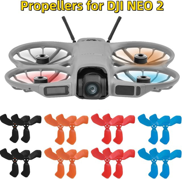 DJI NEO 2 Propeller Set in Multicolor mit Schnellverschluss und Schraubendreher als Ersatzteil-Set für deine Drohne - Bild 1