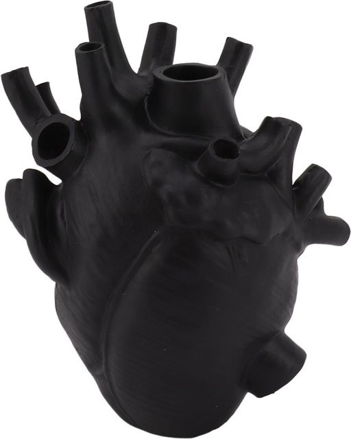 Dekorative herzförmige Vase von TOMTOP JMS in Schwarz für Zuhause und Büro - Bild 1
