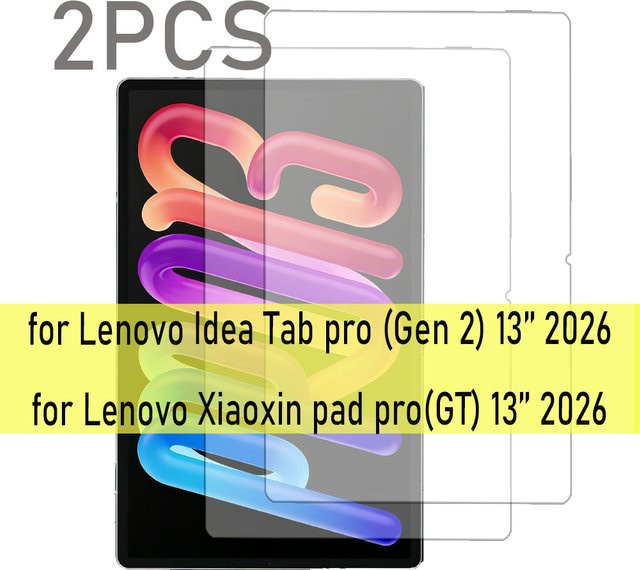 Ropada 2er-Pack Glas-Displayschutzfolie für Lenovo Xiaoxin Pad Pro GT 13 Zoll 2026 TB378FC 376FCTB2026, transparent - Bild 1
