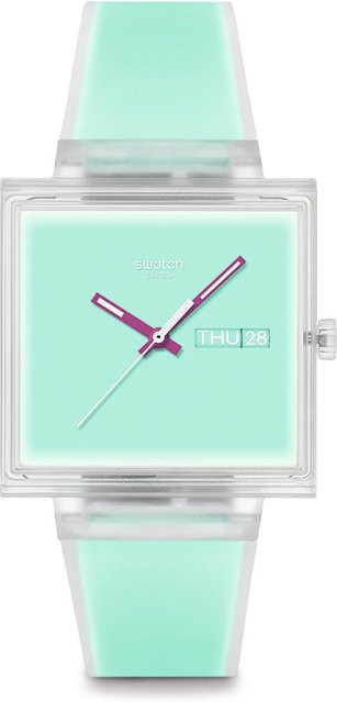 Swatch Armbanduhr, Quarz, Kunststoff, Weiß, 33 mm, Unisex - Bild 1