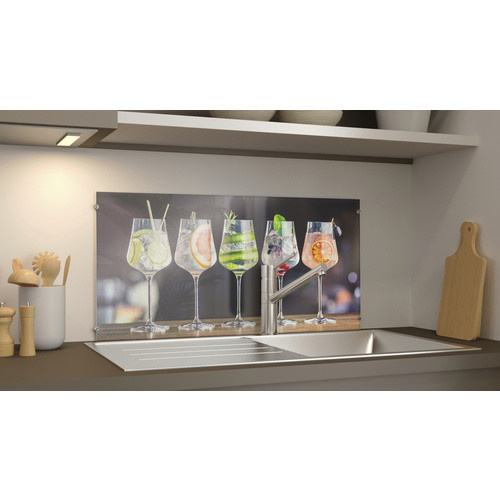 NOVADOORS Glasboard Fruity Gin in mehrfarbig mit abstraktem Design aus Glas - Bild 1