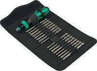 Wera Kraftform Kompakt 60 RA-R 1 Ratschenschraubendreher-Set mit Bits, 17-teilig, schwarz-grün-bunt - Bild 1