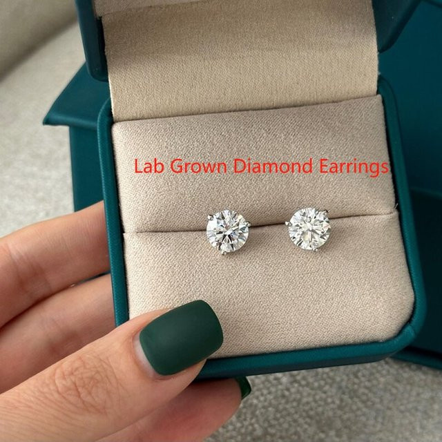 WDT.GEMS Ohrstecker, Lab Grown Diamond, 950 Platin, Damen - Bild 1