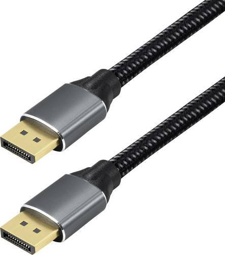 Maxtrack DisplayPort Anschlusskabel Schwarz 1m mit Aluminium-Stecker und vergoldeten Steckkontakten für 16K UHD C303-1L - Bild 1
