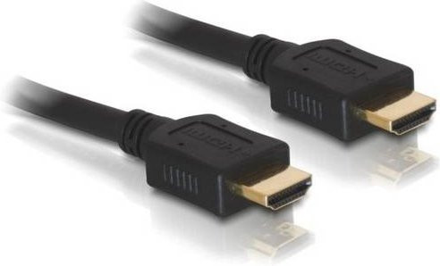 Delock HDMI Anschlusskabel Schwarz 2m mit vergoldeten Steckkontakten - Bild 1