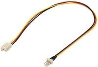 goobay PC-Lüfter Stromkabelverlängerung 3Pin Stecker auf 3Pin Buchse, Schwarz - Bild 1