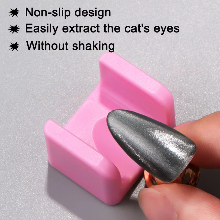 Full Beauty Cat Eye Magnet Nagelwerkzeug, Weiß Rosa - Bild 2