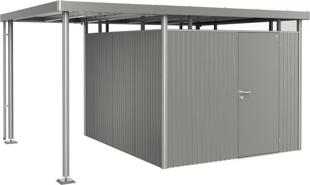 Biohort Seitendach HighLine S für Gerätehaus H5/H6 Quarzgrau-Metallic B/T: 150 x 315 cm - Bild 1