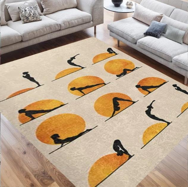 Lodestar Badematte im Boho-Stil mit abstraktem Baum-Design, Mehrfarbig, B/B: 40 x 60 cm - Bild 1