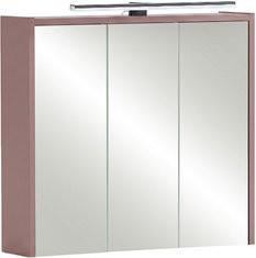 Schildmeyer LED-Spiegelschrank Piazza in Mauve-Braun mit Glasfronten, B/H/T: 65 x 62,7 x 16 cm - Bild 1