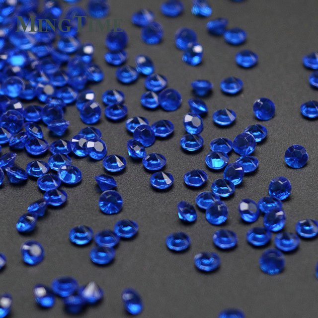 1000 Stück Diamant-Konfetti aus Kristall in Grün von MINGTIME für Hochzeit und Brautparty, 4,5 mm - Bild 1
