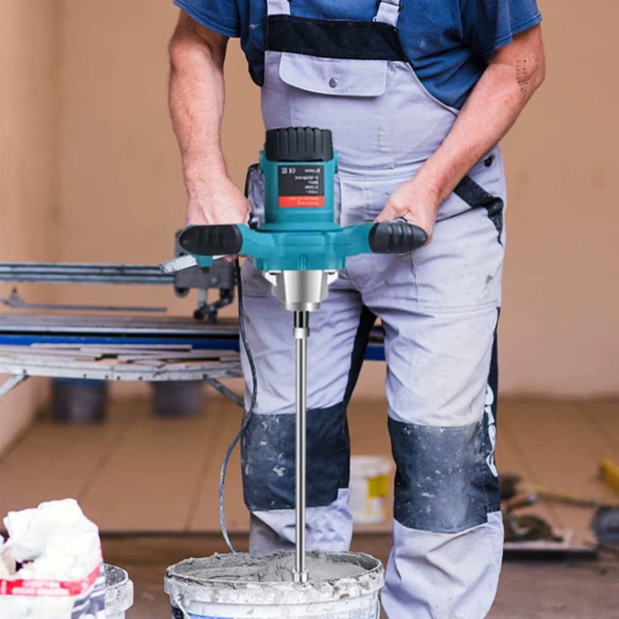 Avehrit Elektrischer Betonmischer mit 2100W Leistung und 6-Gang-Handmischer für Mörtel und Zement inklusive M14-Stab-Kit - Bild 2