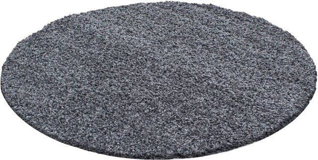 Ayyildiz Hochflorteppich Life Grau Rund Durchmesser: 80 cm - Bild 1