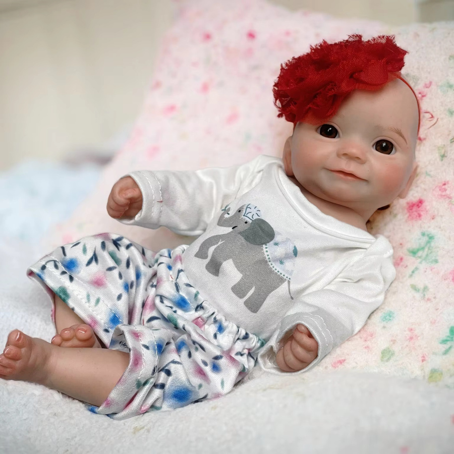 CatDoneca Bebe Reborn Mädchen Puppen, Silikon, Waschbarer Körper, 1-teiliges Set - Bild 3