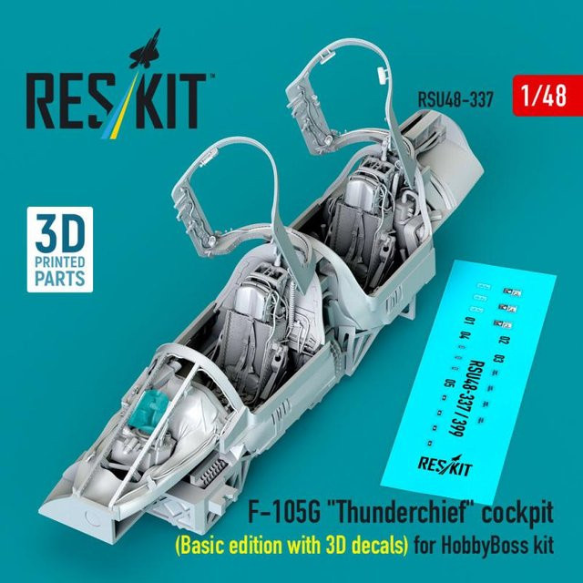 HobbyBoss F-105G Thunderchief Cockpit, Basic Edition mit 3D Decals, 1:48 - Bild 1
