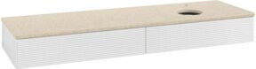 Villeroy & Boch Antao Waschtischunterschrank mit Frontstruktur und Beleuchtung in Weiß, B/T: 160 x 50 cm - Bild 1