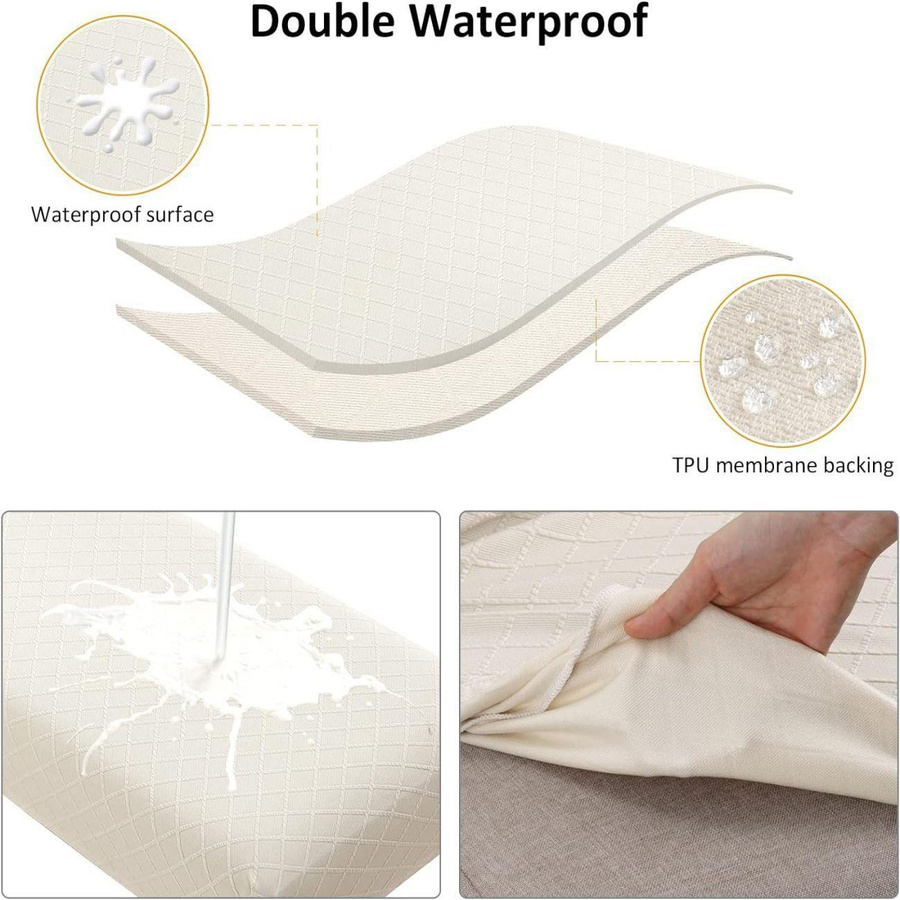 Wasserdichter Diamant-Jacquard Bankbezug von Yiran Furniture aus Polyester, Rechteck, Breite: 36 cm, Höhe: 8 cm - Bild 2