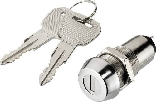 Monacor NS-30 Schlüsselschalter in Silber, 150V 3A - Bild 1