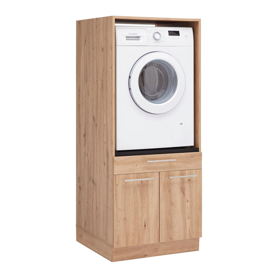 Mömax Waschmaschinenverbau Aileen in Eiche Artisan, modern mit Soft-Close-Türen, B/T/H: 67,5 x 67,5 x 162 cm - Bild 2