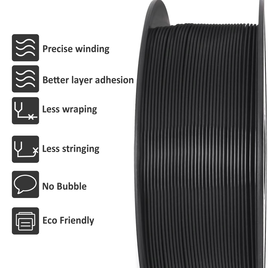 GIANTARM PLA Filament 1,75mm für FDM 3D-Drucker, 1kg, Schwarz oder Braun - Bild 5