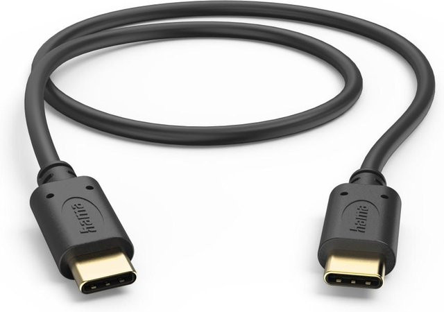 Hama USB-C auf USB-C Ladekabel in Schwarz, 0,5 m - Bild 1
