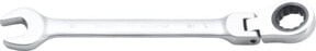 BGS Ratschenring-Maulschlüssel 6718 aus Chrom-Vanadium, abwinkelbar, Farbe: Silber, SW 18 mm - Bild 1
