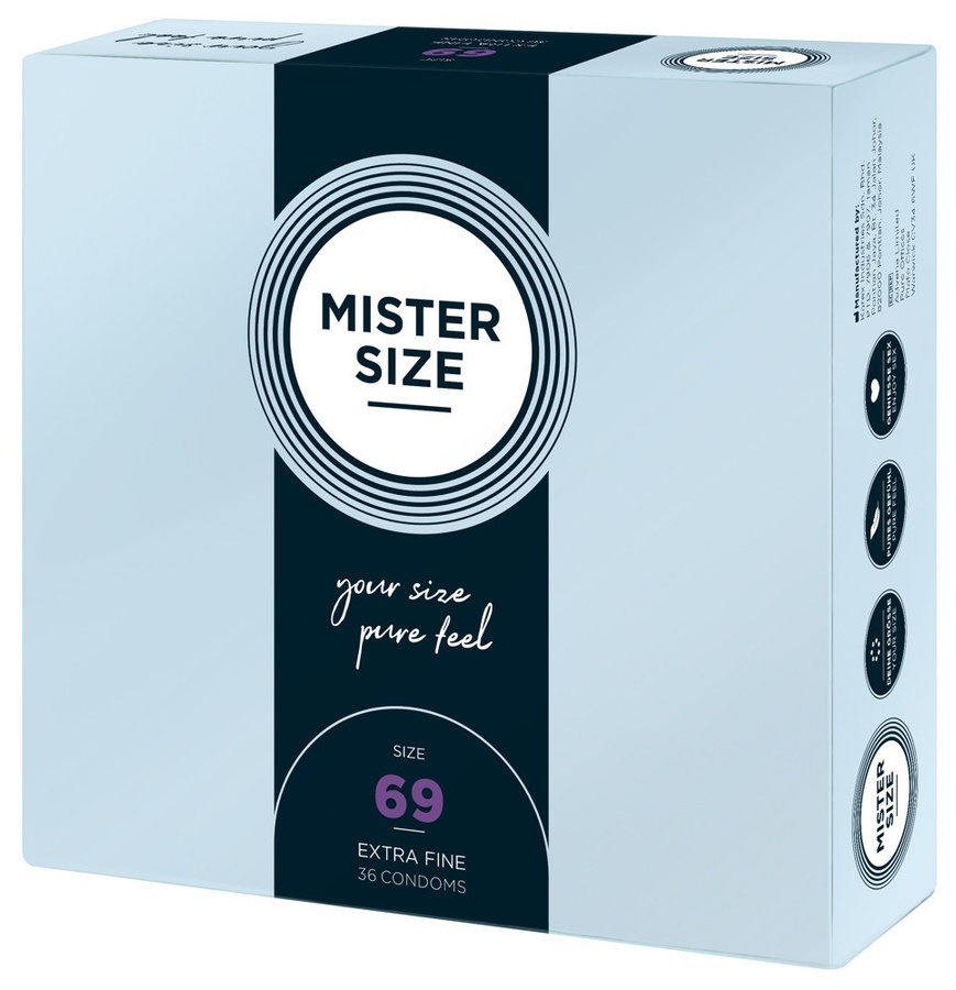 Mister Size Kondome, transparent, hauchdünn, feucht, 69 mm, Unisex - Bild 2
