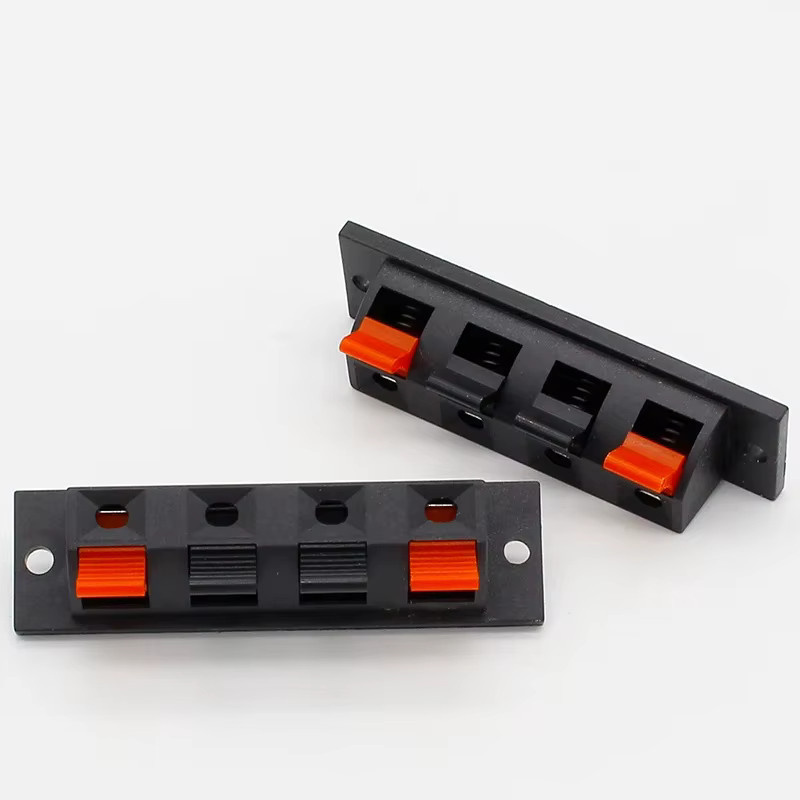 ELECAPITAL 5 Stück Push-In Lautsprecher-Terminals mit 4 Positionen in Schwarz - Bild 2