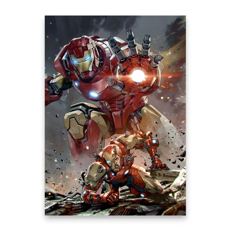 MINISO Iron Man Filmplakat selbstklebender Wandaufkleber in Schwarz und Multicolour, rechteckig - Bild 6