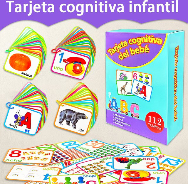 Teeny Baby Spanisches Alphabet-Lernkarten-Set aus Papier in Mehrfarbig für die frühe Sprachentwicklung - Bild 1
