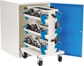 Bedrunka+Hirth CNC-Transportwagen mit 6 Werkzeugaufnahmeträgern in Weiß, B/T/H: 95 x 56 x 93 cm - Bild 1