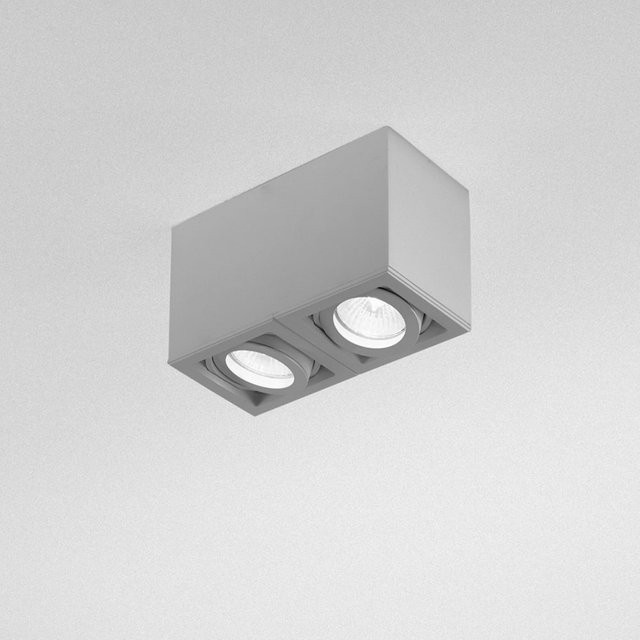 DLS Lighting Light Box 2 Deckenstrahler aus Aluminium in Grau mit verstellbaren LED-Spots für GU10 Leuchtmittel - Bild 1