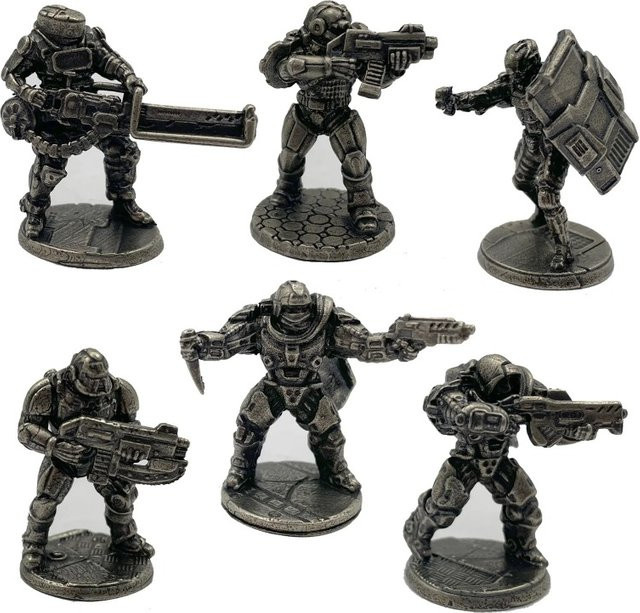 Vintage Mech Soldat Modell Figur, Metall, Einzelfigur - Bild 1