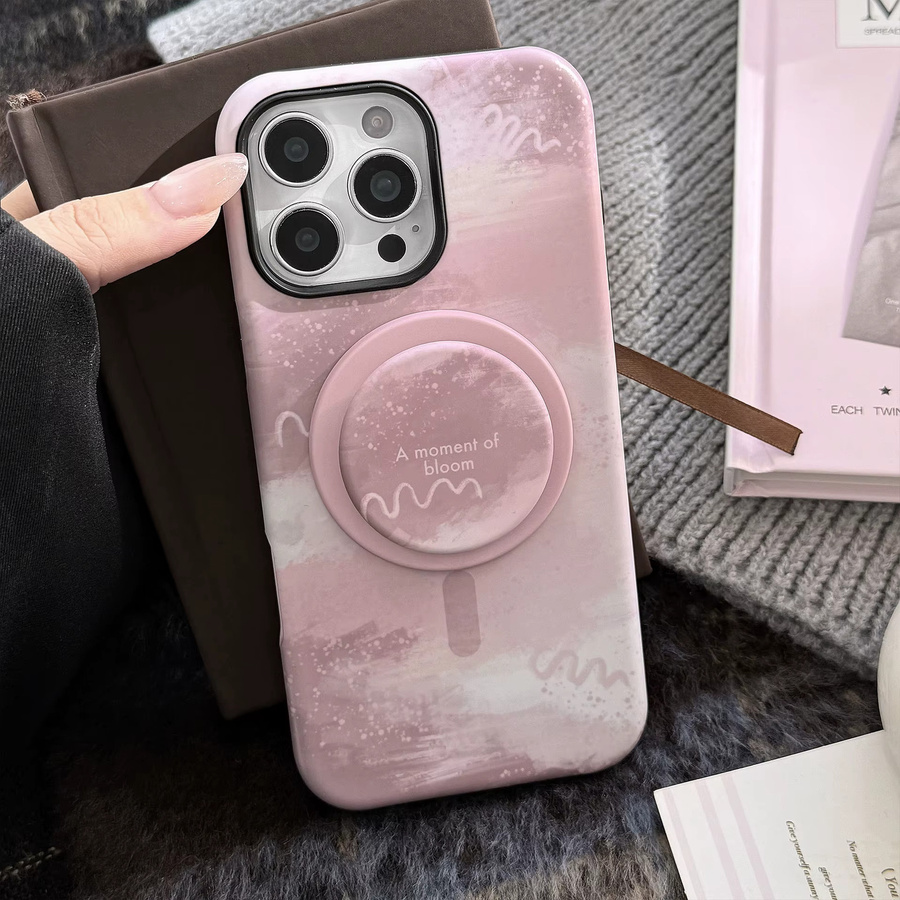 MUQGEW Magnetische Handyhülle mit rosa Farbverlauf für iPhone 11 bis iPhone 17 Pro Max Plus, stoßfeste Hartschale - Bild 6