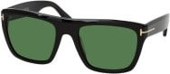 Tom Ford FT 1077 Sonnenbrille, Quadratisch, Vollrand, Herren, Black, Green, Plastic - Bild 1