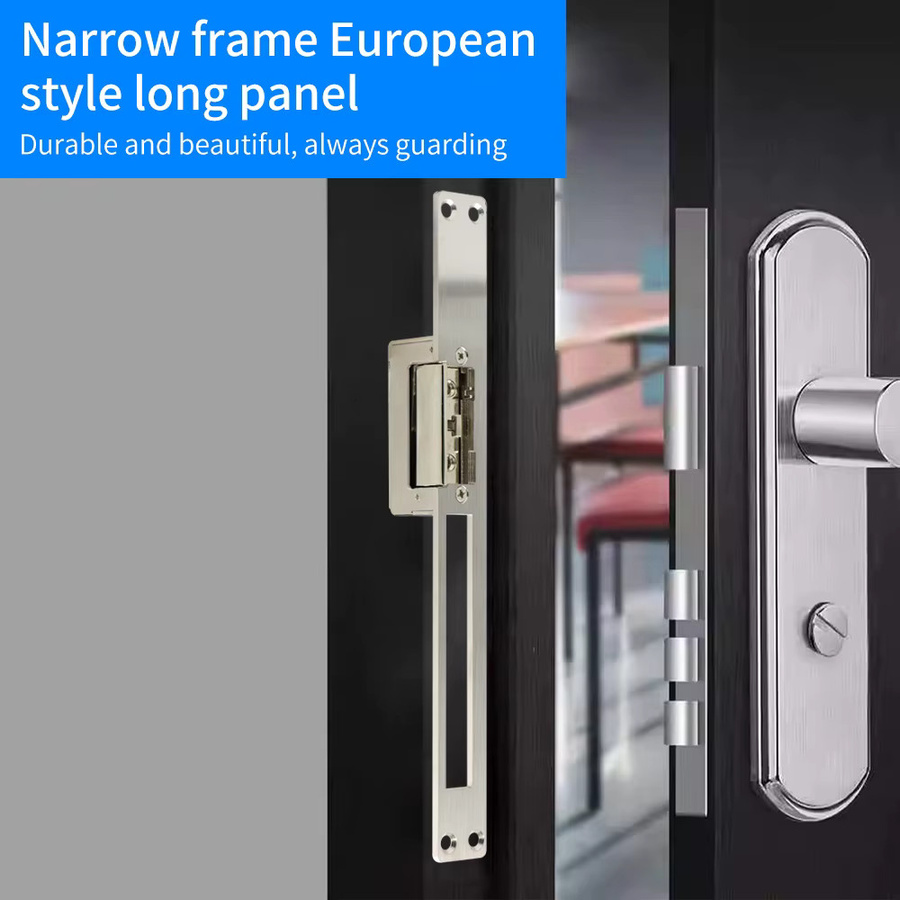 LUCKING DOOR Elektrisches Türschloss für Zutrittskontrollsysteme aus Edelstahl in Silber, 12V DC, NO/NC, ausfallsicher - Bild 3