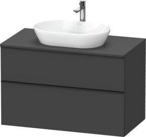 Duravit Waschtischunterschrank D-Neo Wandhängend in Schwarz und Grau Matt, B/T/H: 100 x 55 x 66,4 cm - Bild 1
