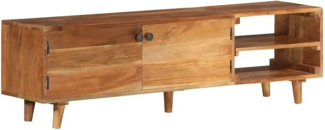 vidaXL TV-Schrank aus Akazien-Massivholz in Braun, B/T/H: 140 x 30 x 40 cm - Bild 1
