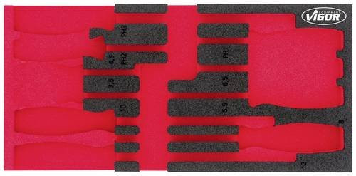 Vigour Schaumstoffeinlage V5068-L, Farbe: Rot, B: 39,3 cm, T: 18,8 cm, H: 3,5 cm - Bild 1