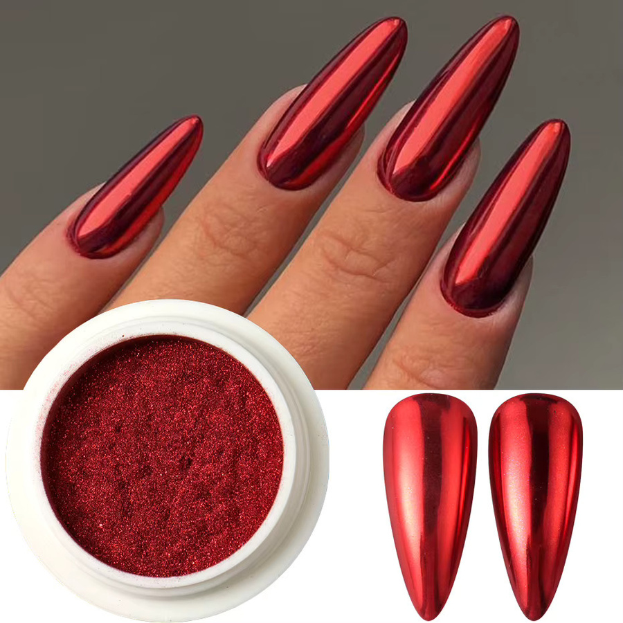 Full Beauty Nagelpulver Red Metallic, Puder - Bild 3