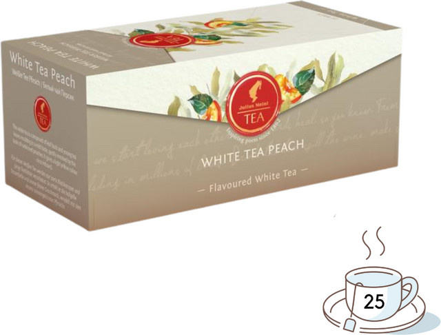 Julius Meinl Weißer Tee Pfirsich, Teebeutel, 25 Stück - Bild 1