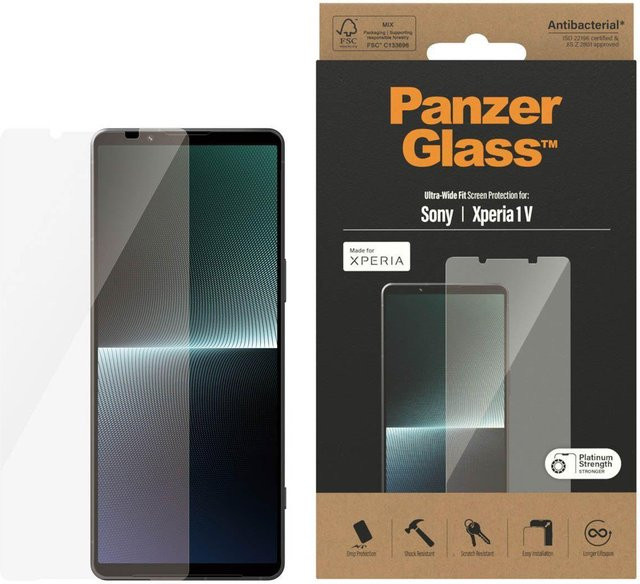 ScreenPro Schutzglas für Sony Xperia 1 V, Ultra Wide Fit, transparent - Bild 1