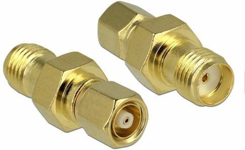 Delock 65869 SMC-Adapter mit SMC-Stecker und SMA-Buchse in Gold - Bild 1