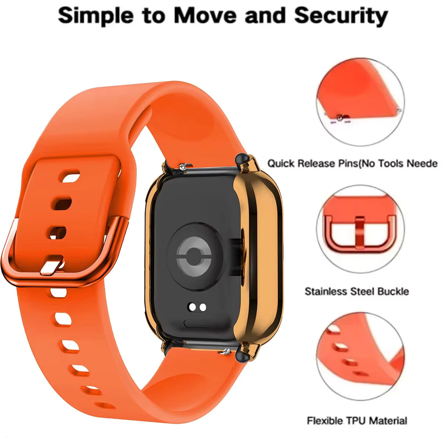 Jansin Uhrenarmband Silikon, Xiaomi Redmi Uhr 5 Active/5 Lite, Unisex - Bild 3