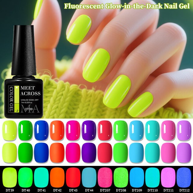 MEET ACROSS Gel-Nagellack, Neon, Glänzend, Unisex - Bild 1