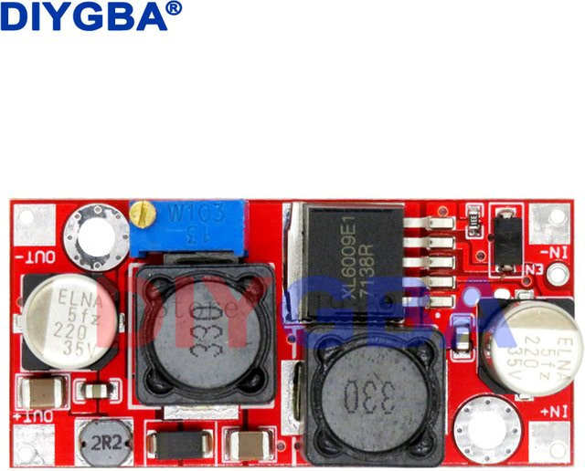 DNIGEF Boost Buck XL6009 DC-DC einstellbarer Step-Up-Down-Wandler Netzteilmodul 20W in Rot - Bild 1